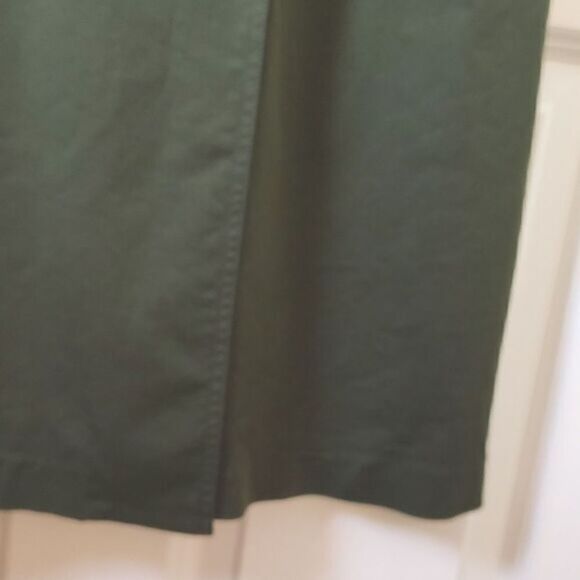 J. McLaughlin Wrap Dress 3/4 Length Sleeves Notched Lapel Green Size L - Picture 6 of 11